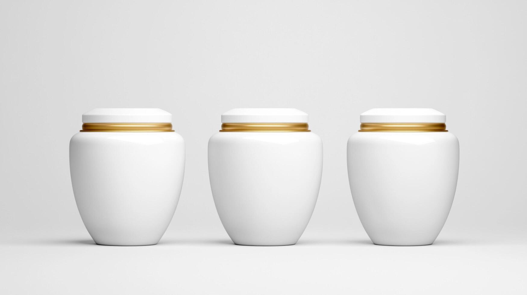 Generated Image set of cream photo