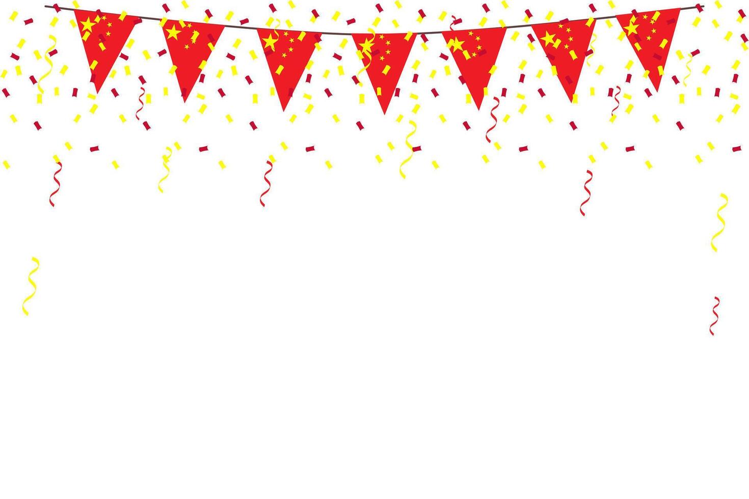 Flag of China bunting background decoration vector