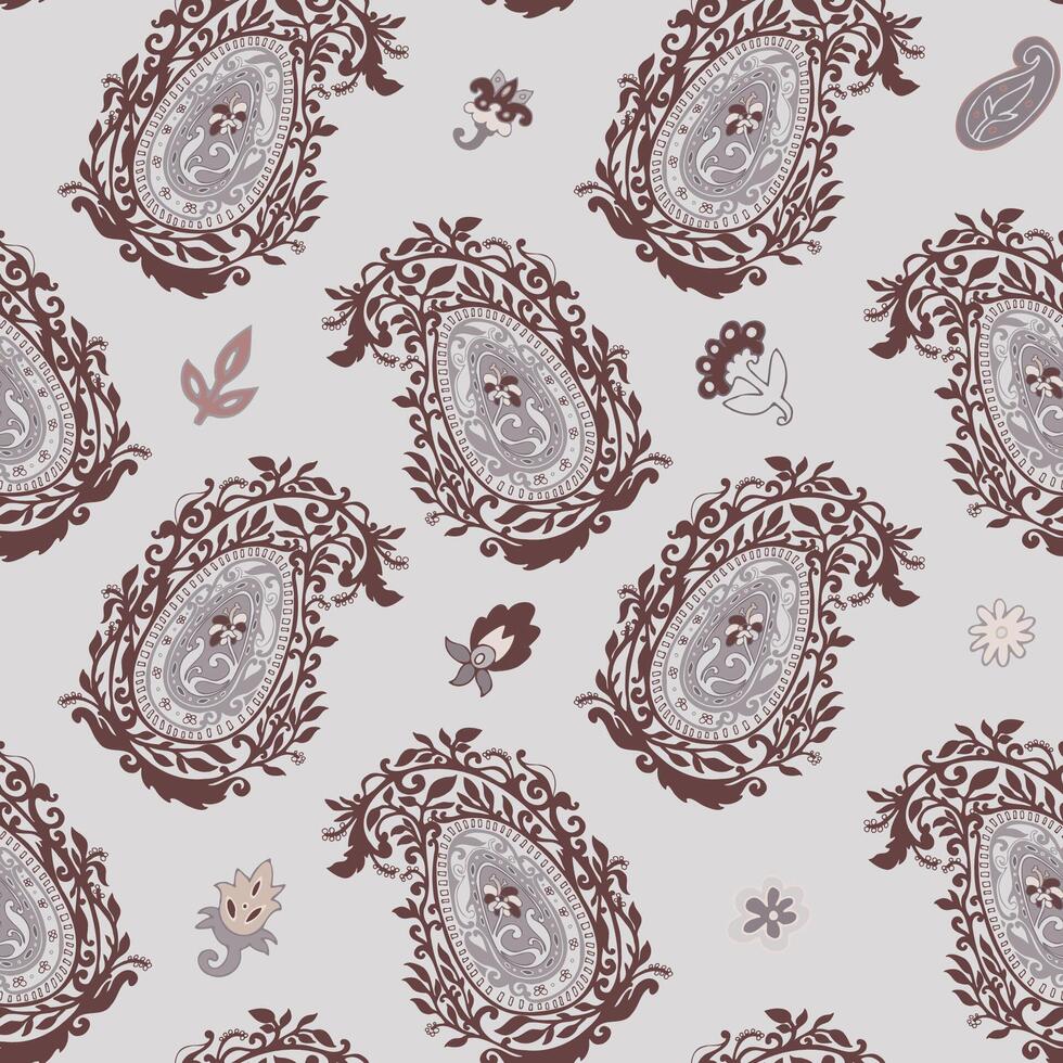 Vibrant Paisley Seamless Pattern Design vector