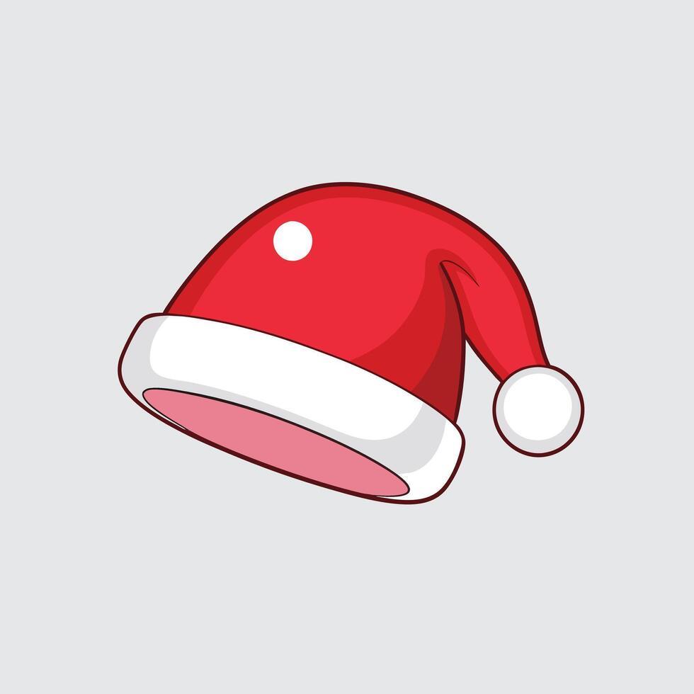 Festive Christmas cap illustration, perfect for holiday decor and digital projects. vector