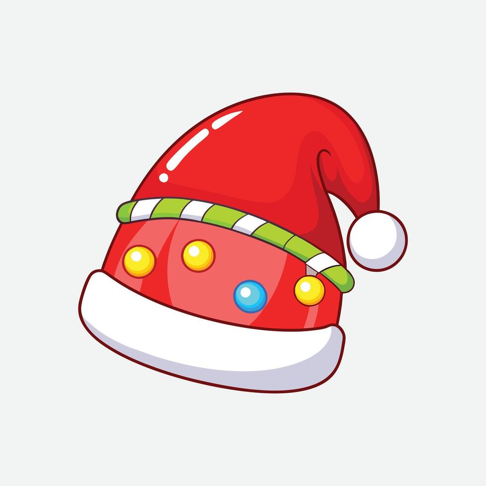 Cozy Christmas cap , perfect for festive DIY crafts and decor. vector