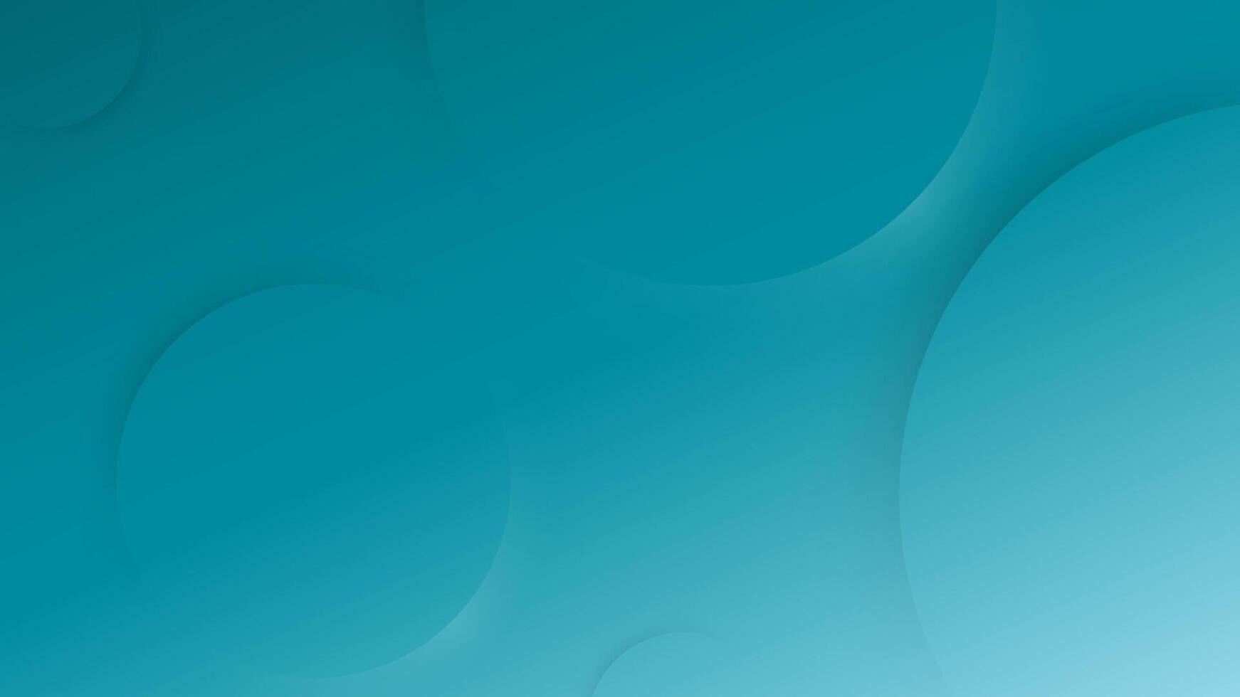 Geometric round shadow texture Sea green gradient background vector
