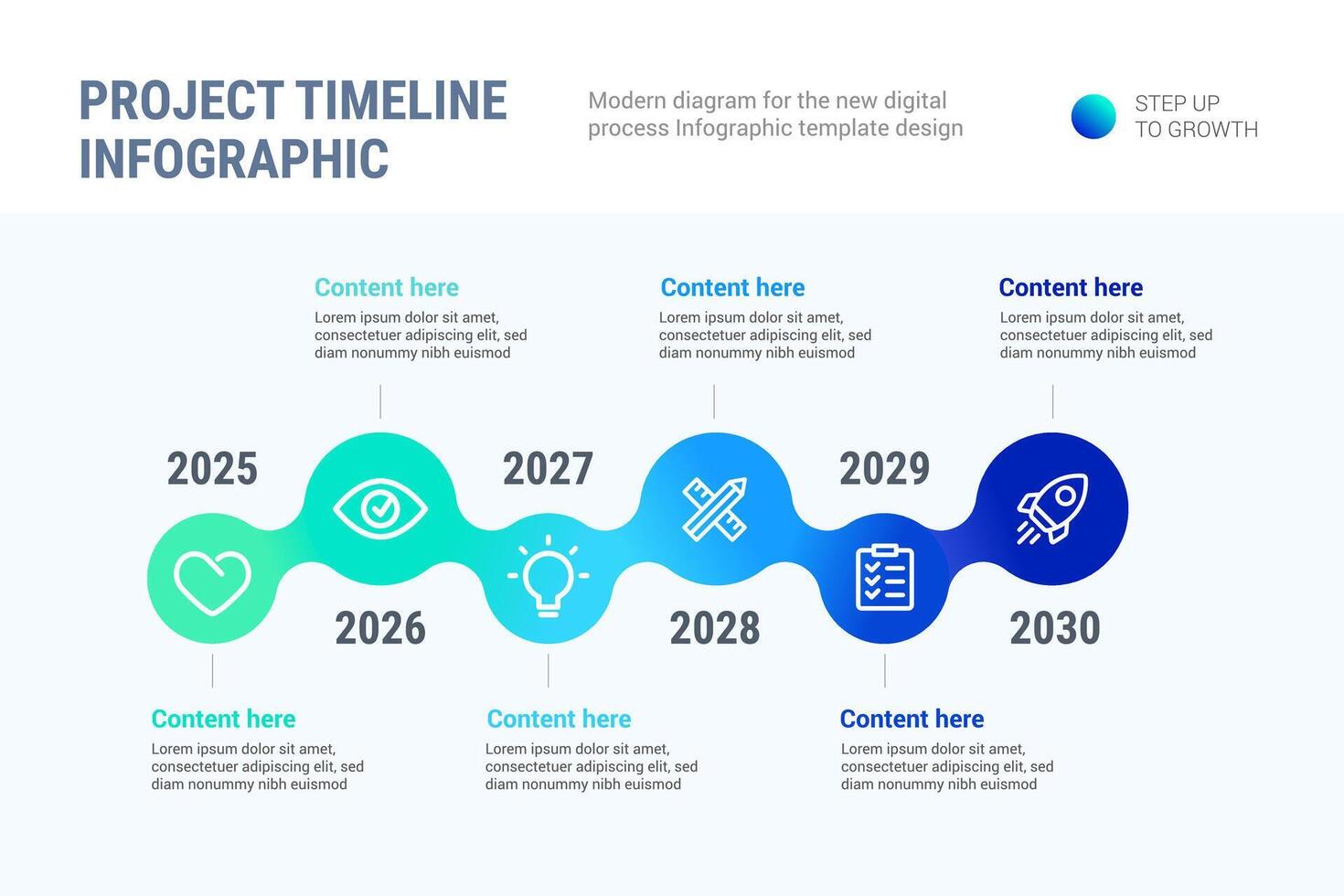 Project Timeline Infographic template vector