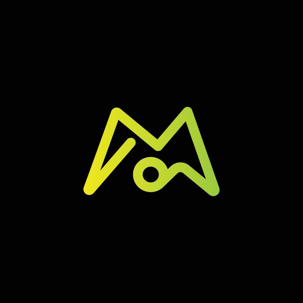 M tech logo design template, M tech logo, M technology vector