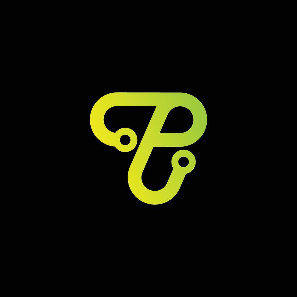 Letter TP logo design template vector