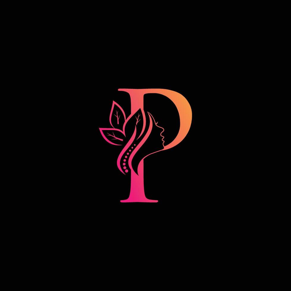 P butterfly Logo Design illustration template, P butterfly logo vector