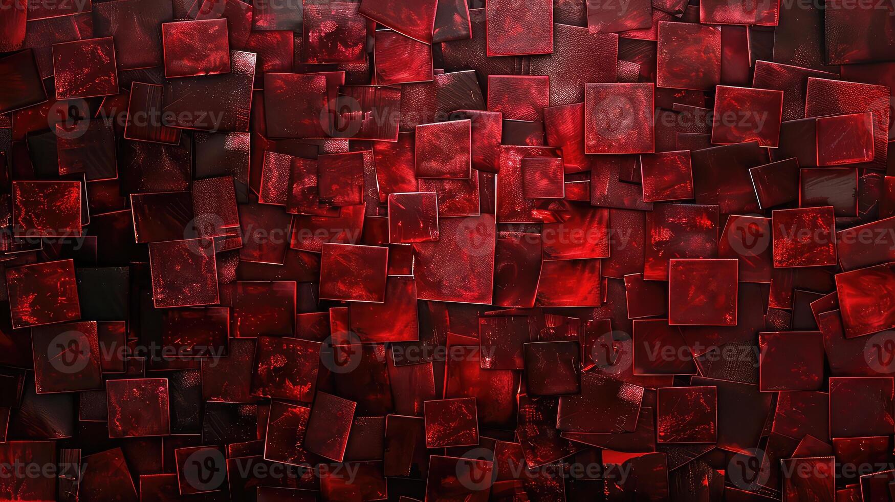 Dark Red abstract mosaic background. photo