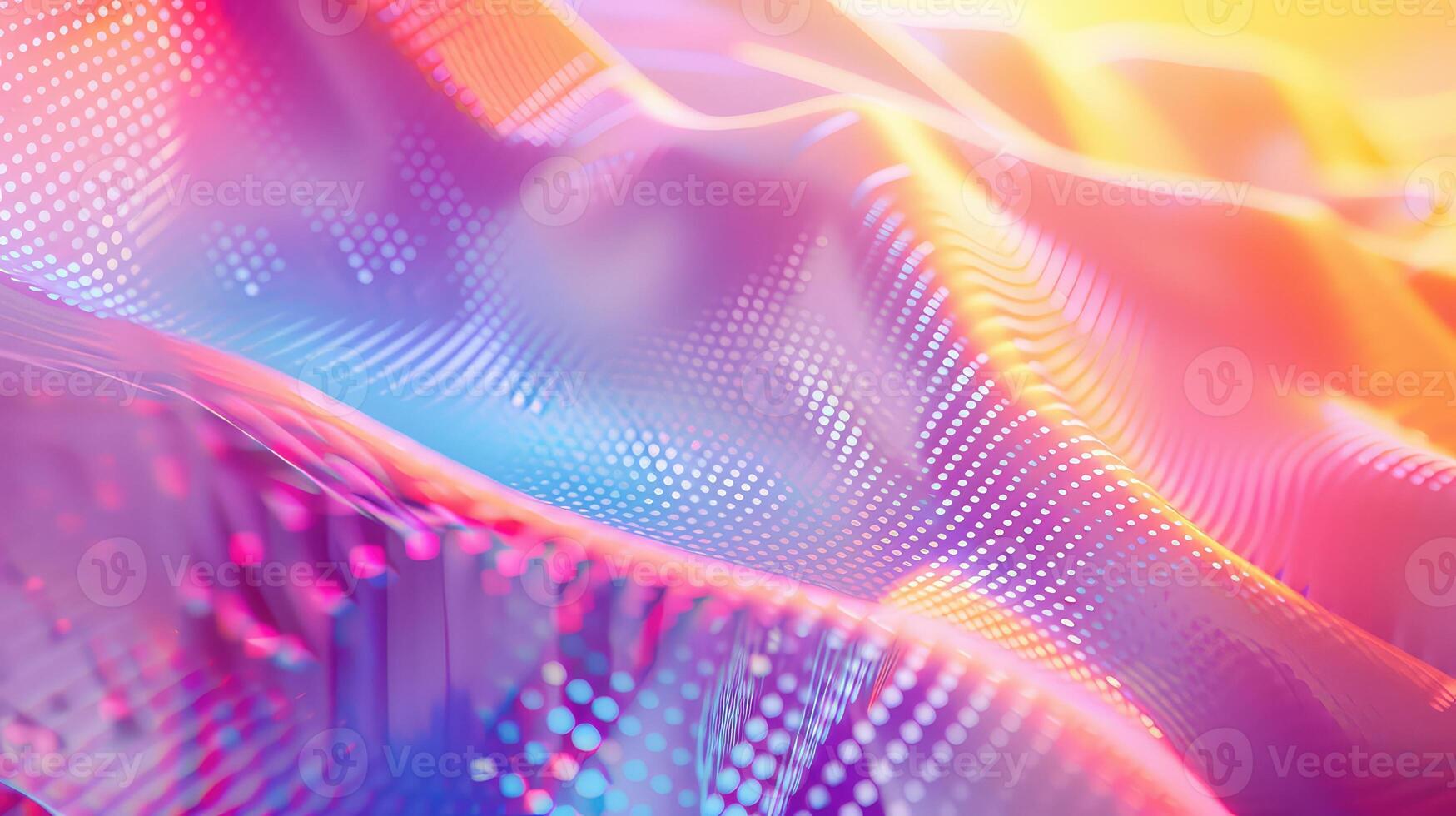 Pastel gradient abstract background with dynamic shapes composition and halftone photo