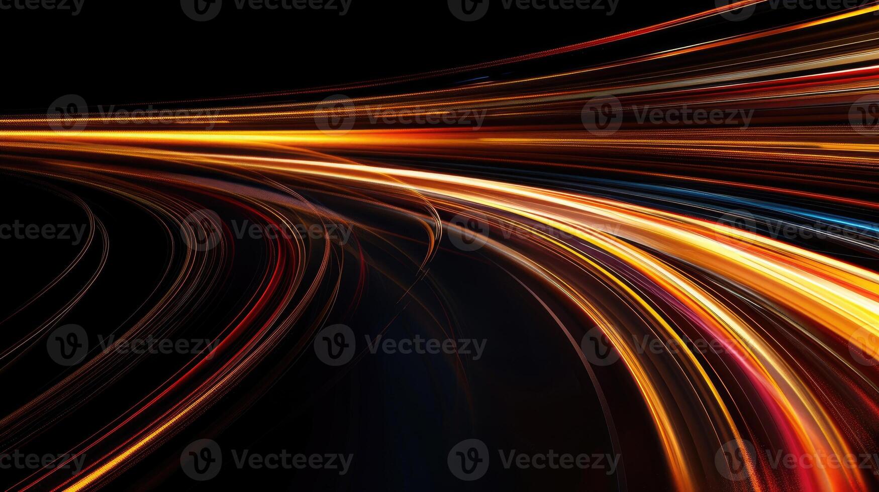 beautiful light speed line background on black background abstract design photo