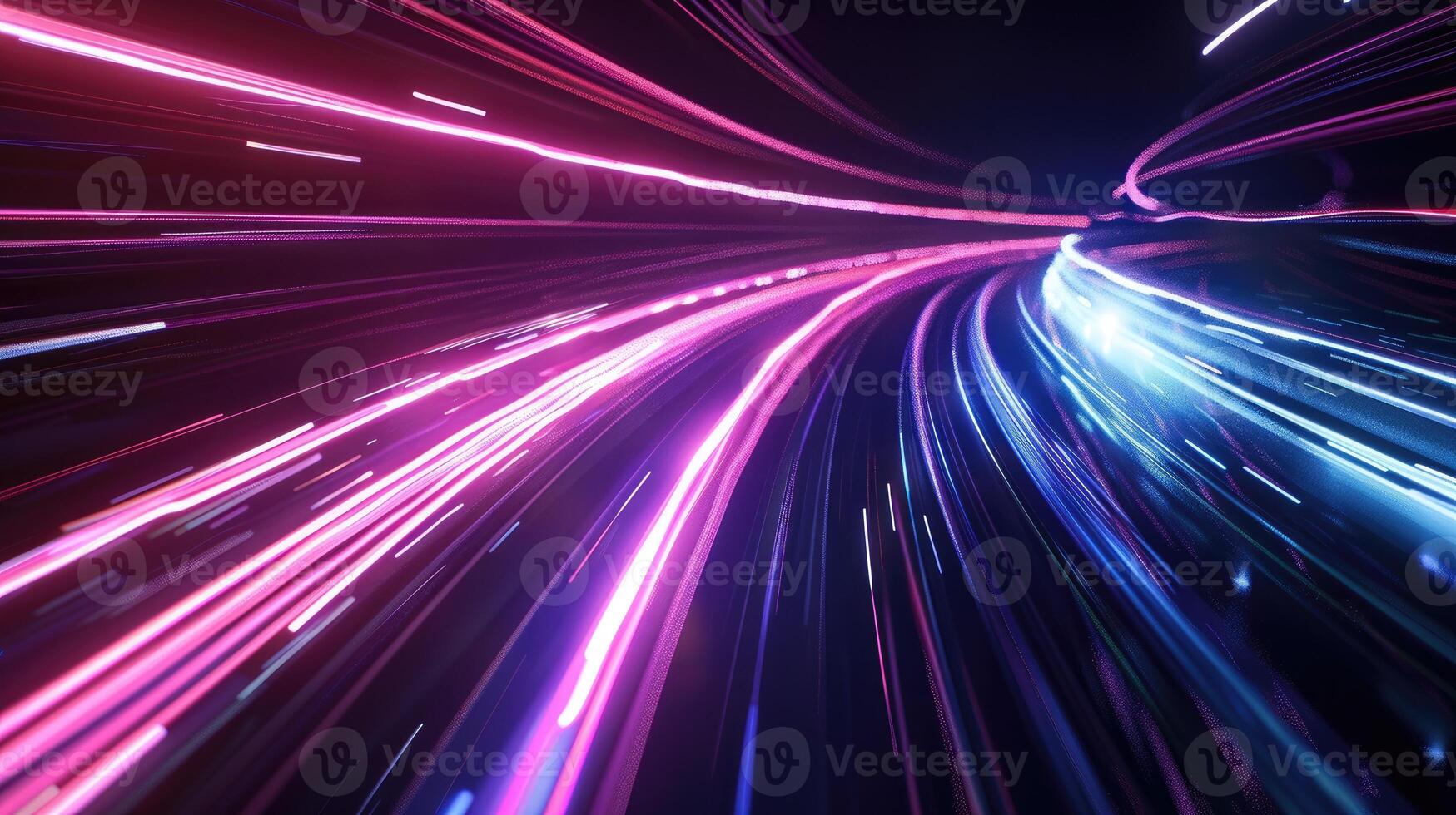 beautiful light speed line background on black background abstract design photo