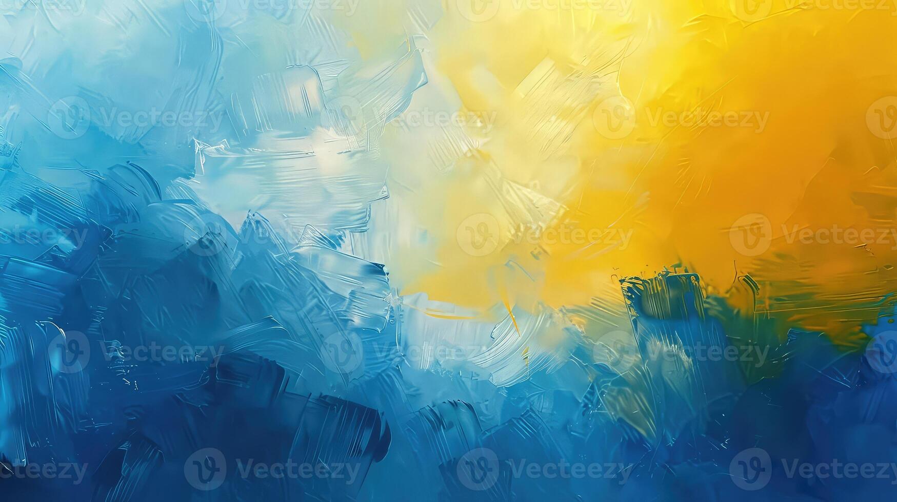 Abstract blue, yellow soft color background. Painting texture. Modern artistic pattern photo