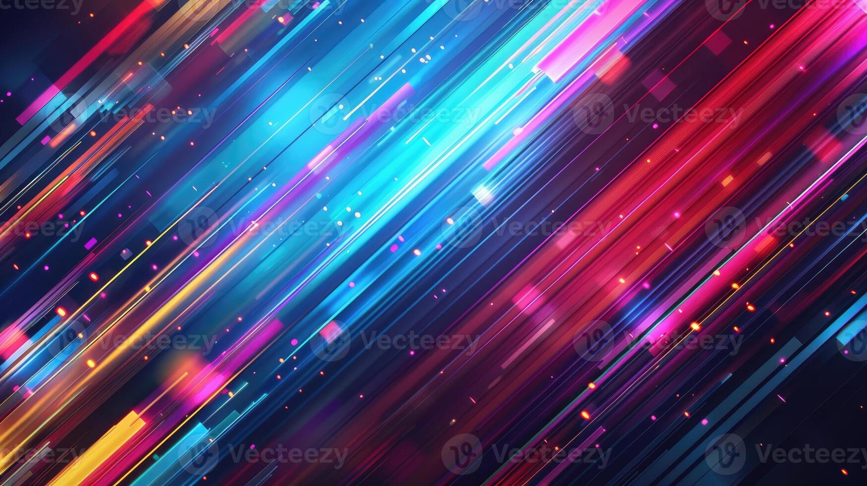 Multicolored lines abstract geometric tech background photo