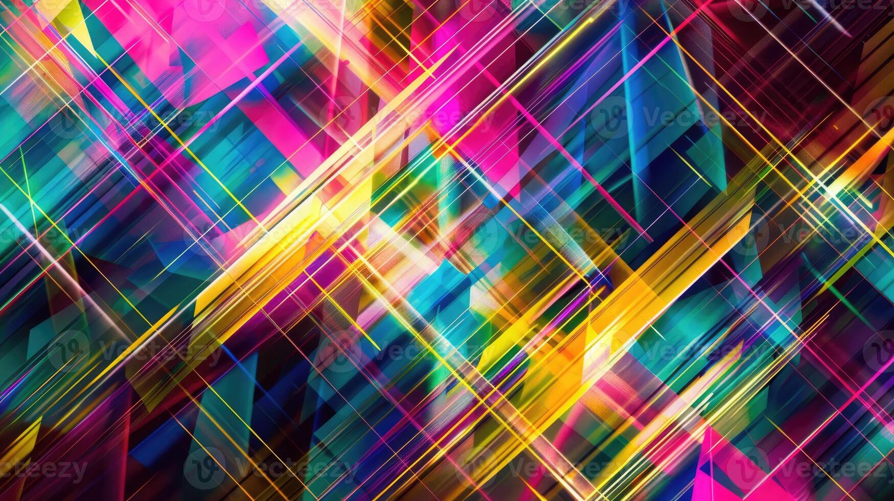 Multicolored lines abstract geometric tech background photo
