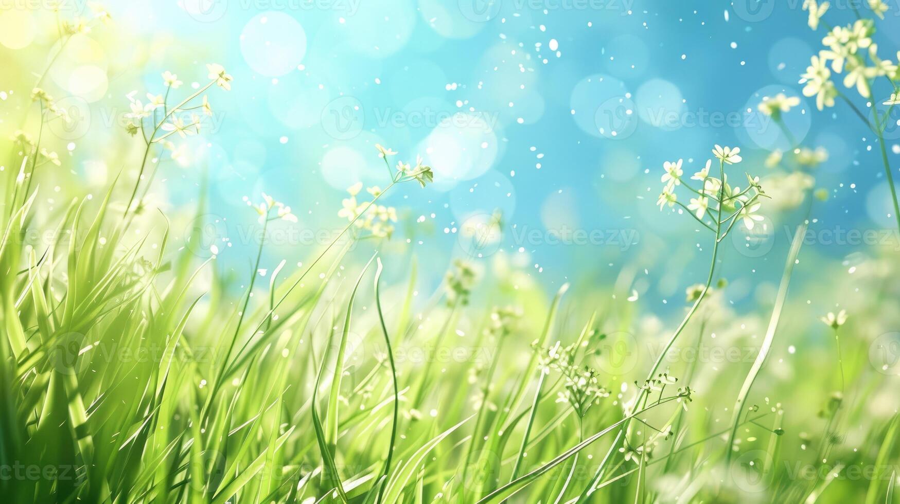 art abstract spring background or summer background with fresh grass photo