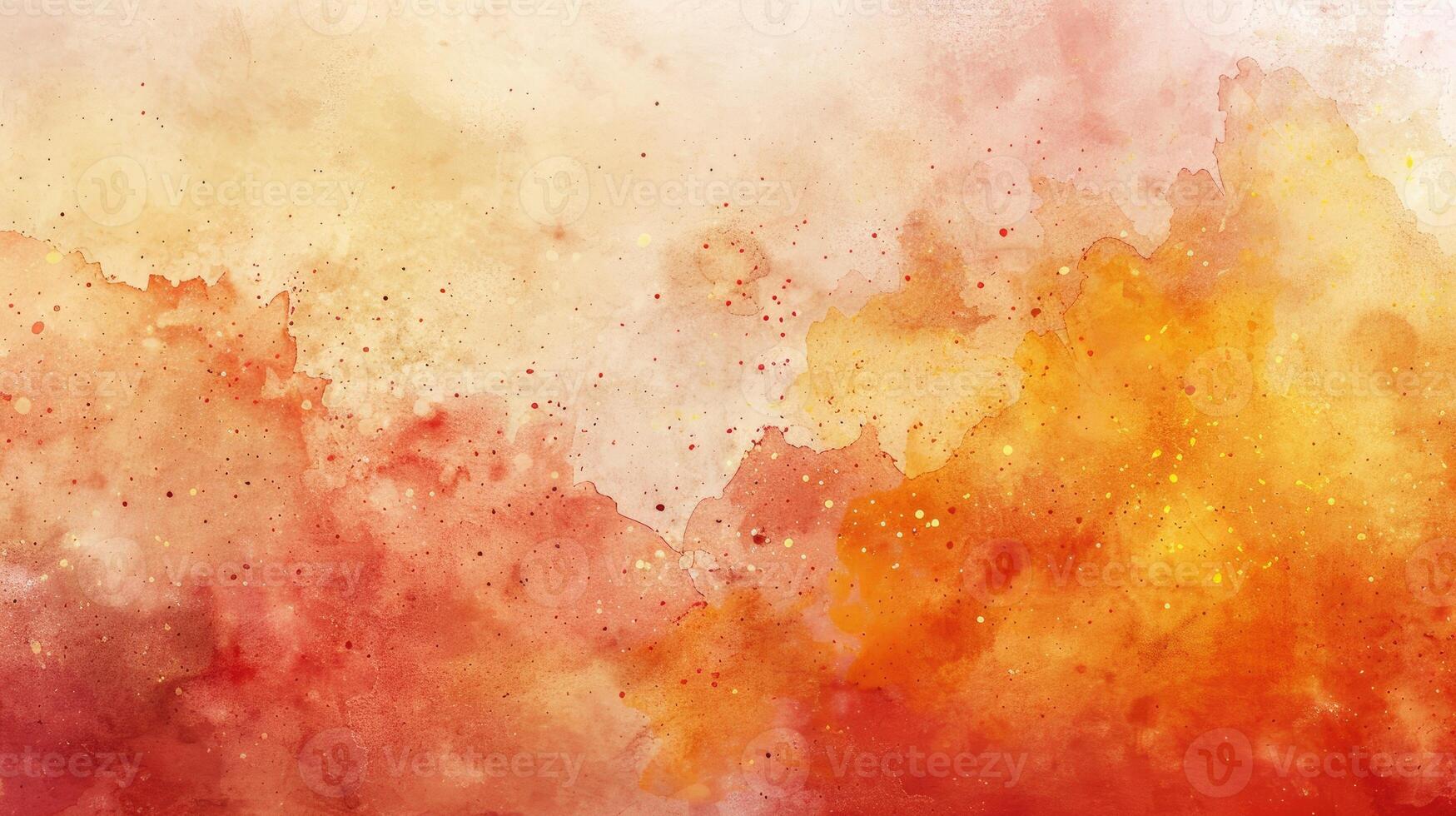abstract watercolor background with watercolor paint with orange, red and gold colors and space for text or image photo