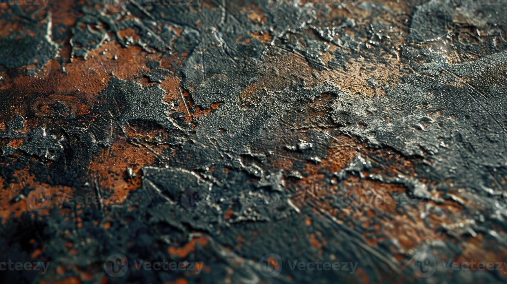 A close up of a rusty metal wall with paint photo