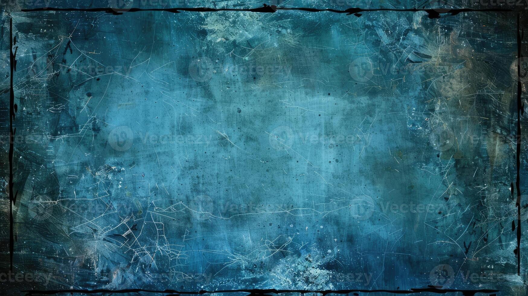 Abstract blue grunge texture background with frame photo