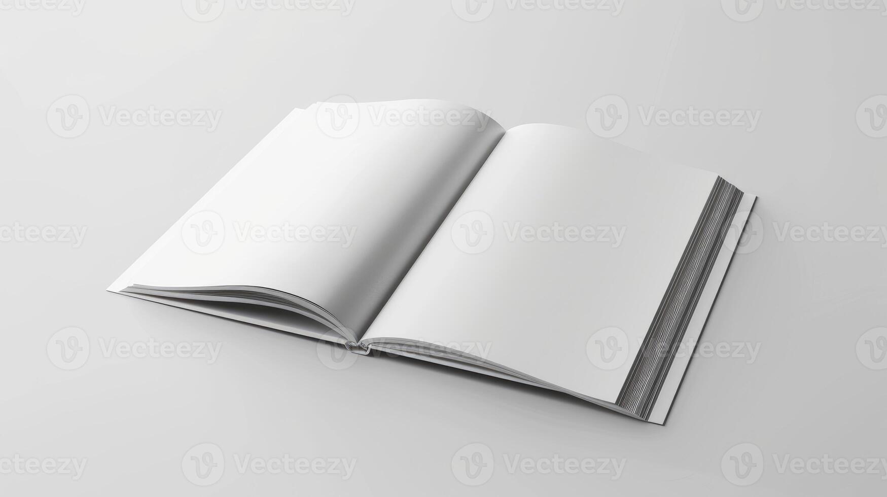Blank catalog, brochure, magazines or book mock up on white background. cover template photo