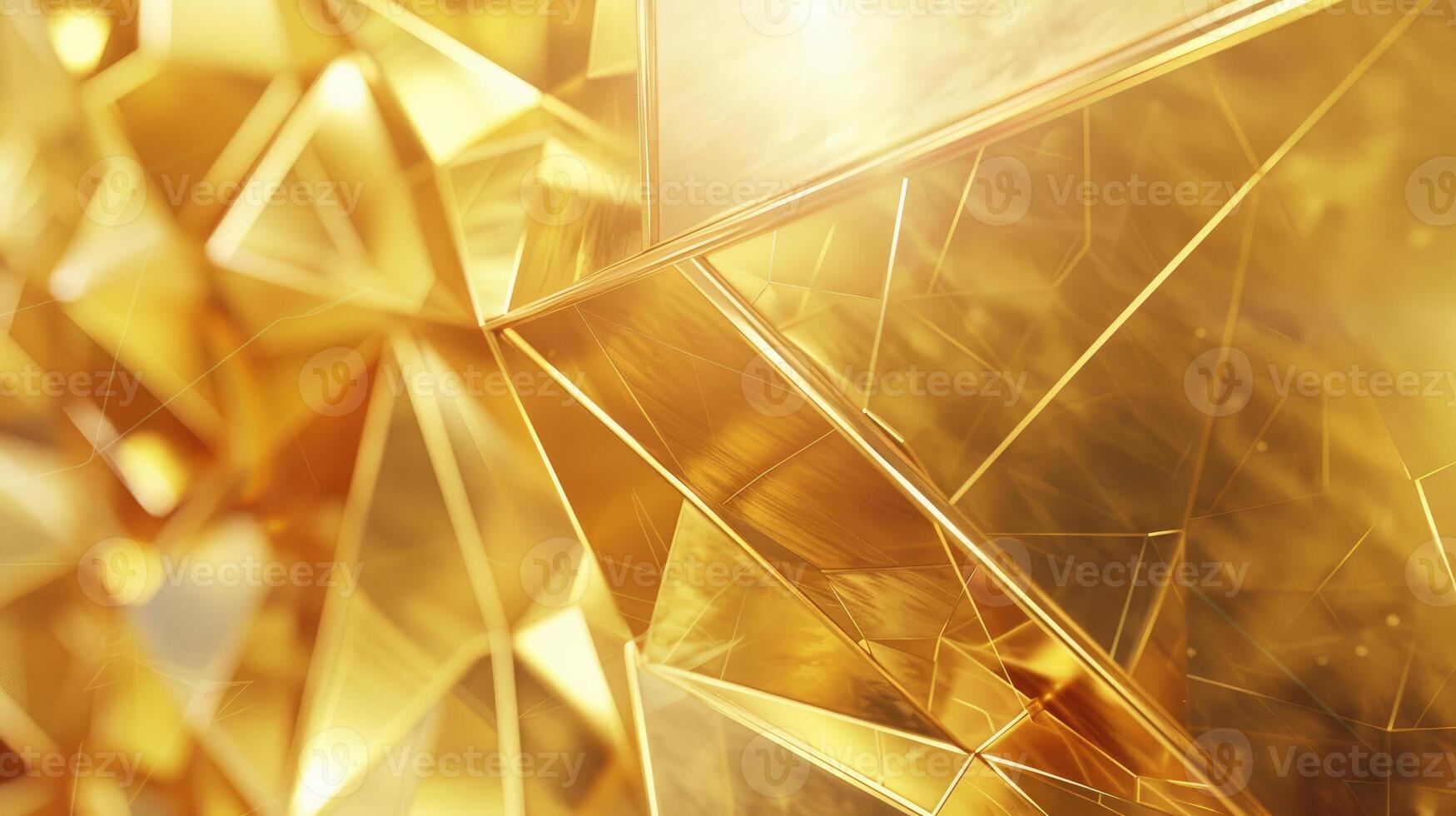 golden geometric background with texture and light effects photo