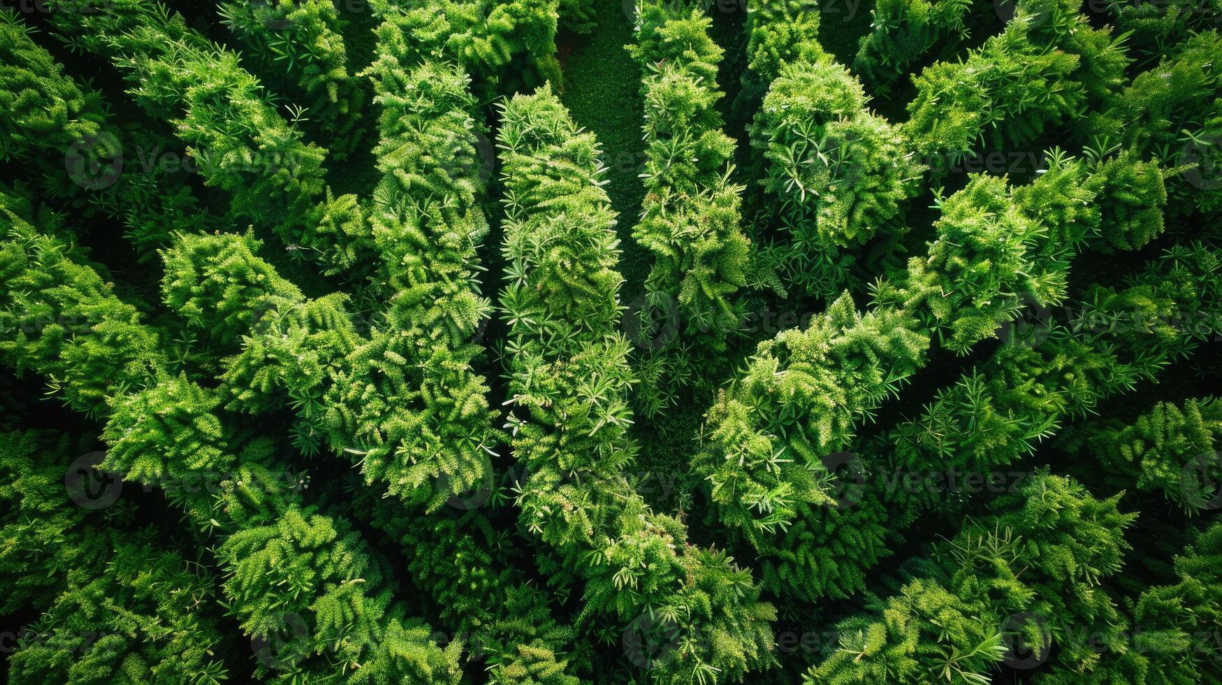 Green plant maze. converging hedges in a park photo