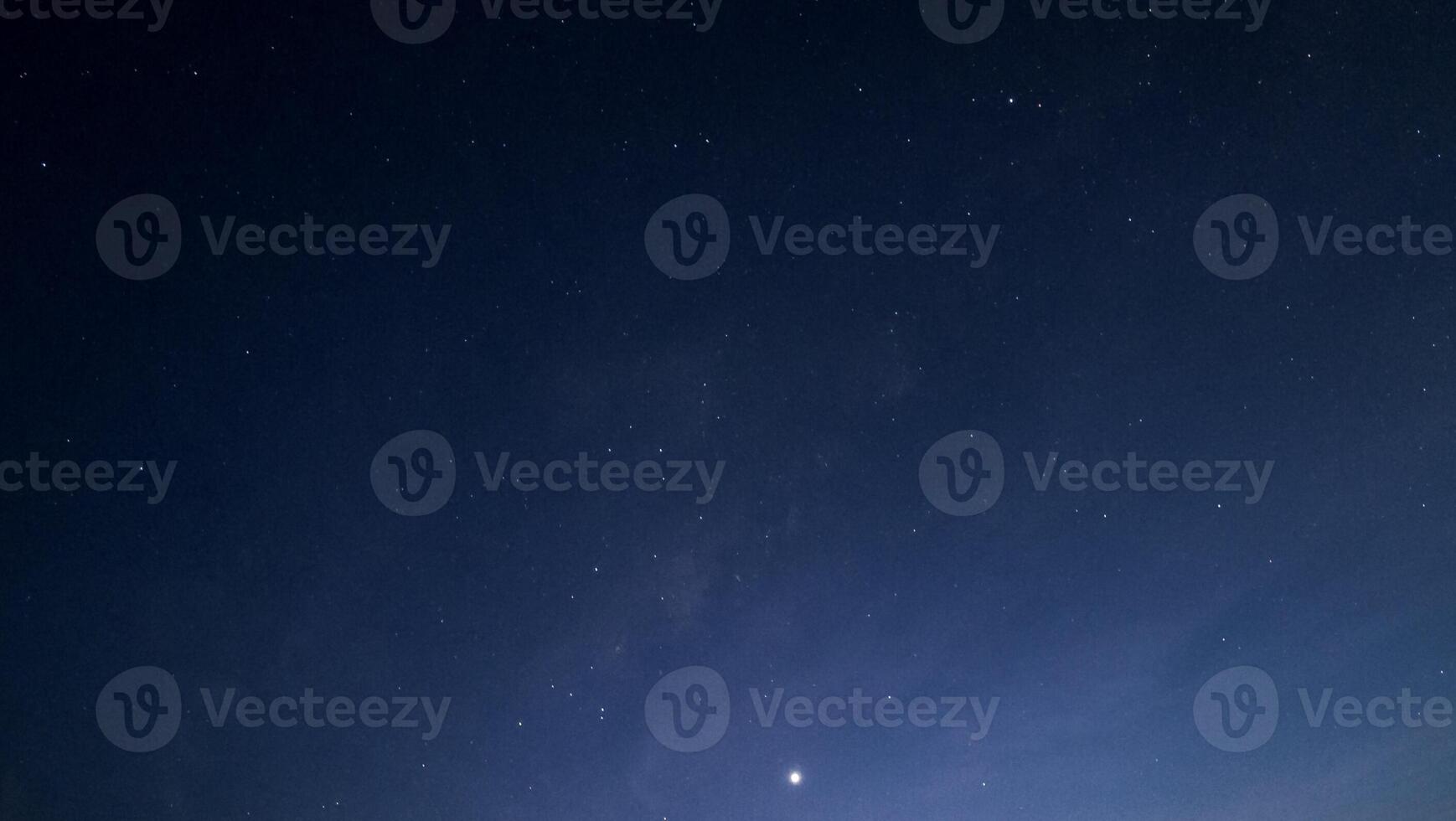 Night sky with stars and milky way. Long exposure photo