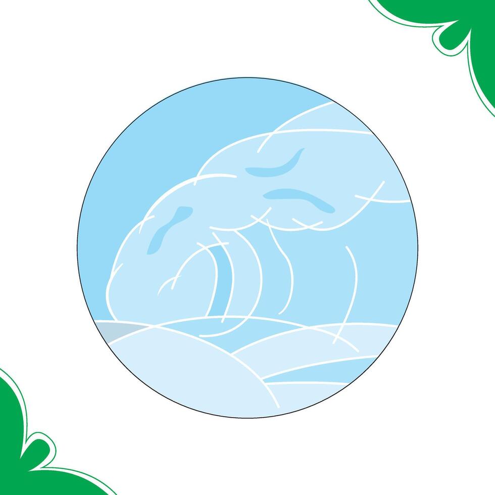 Wave. Natural strong disaster with fog and tsunami waves from ocean ,Earthquake tsunami wave vector