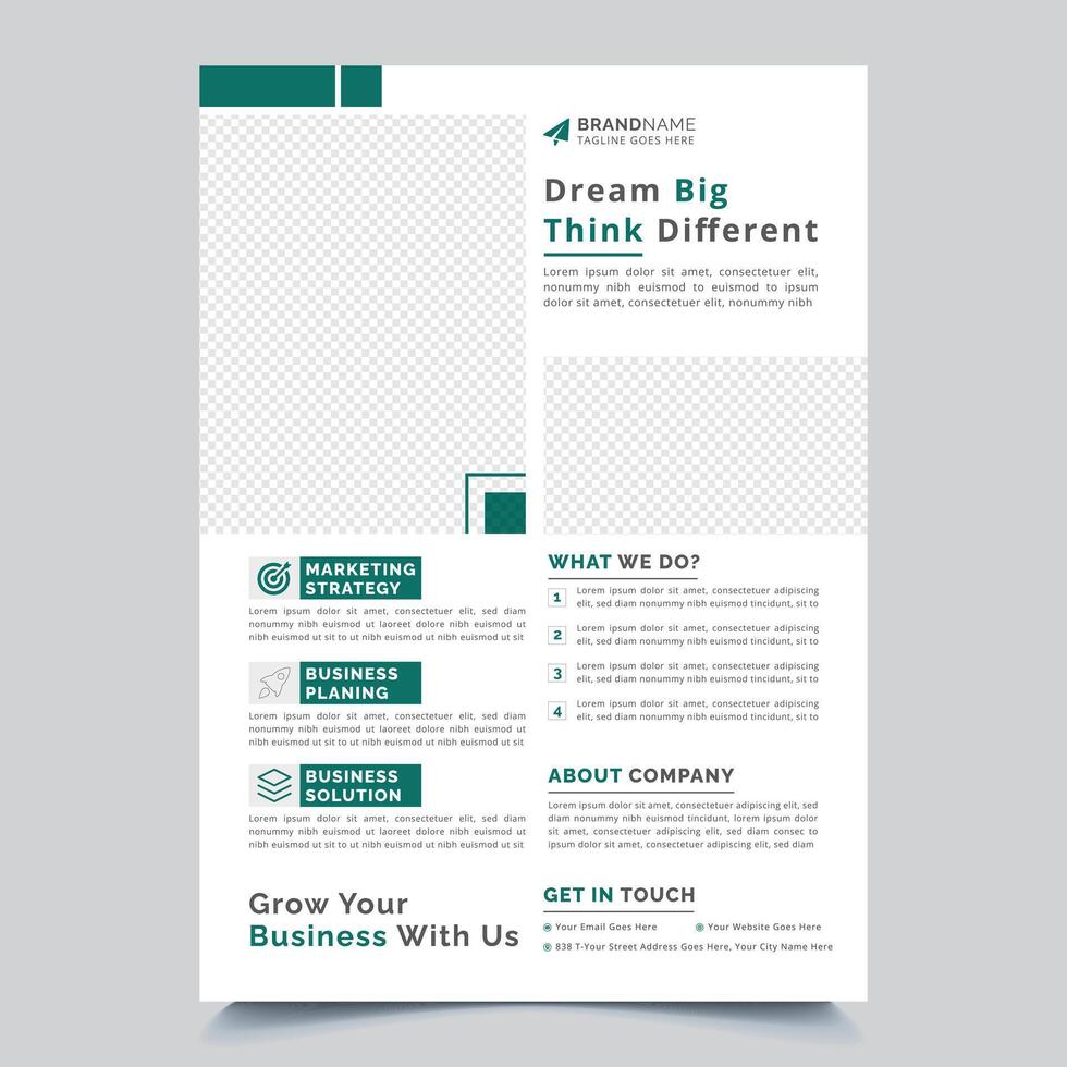Brochure design cover modern layout annual report poster flyer in A4 vector