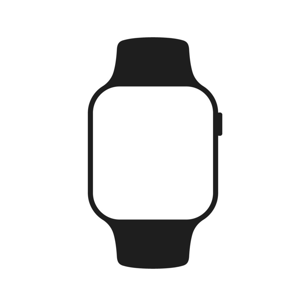 Smartwatch device mockup template flat isolated illustration vector