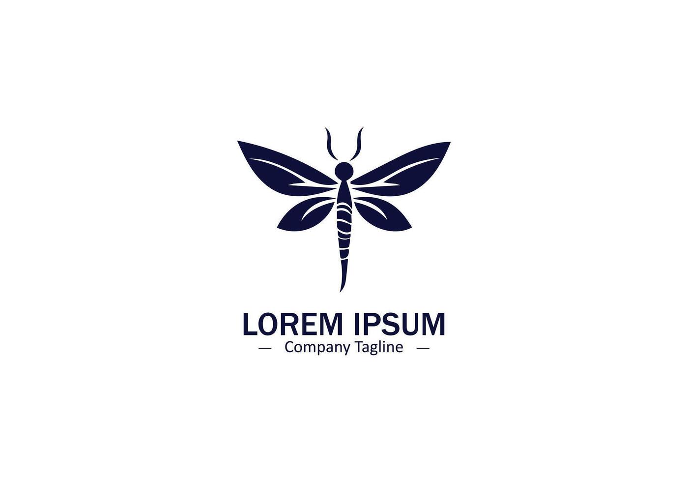 Dragonfly Minimal Logo vector