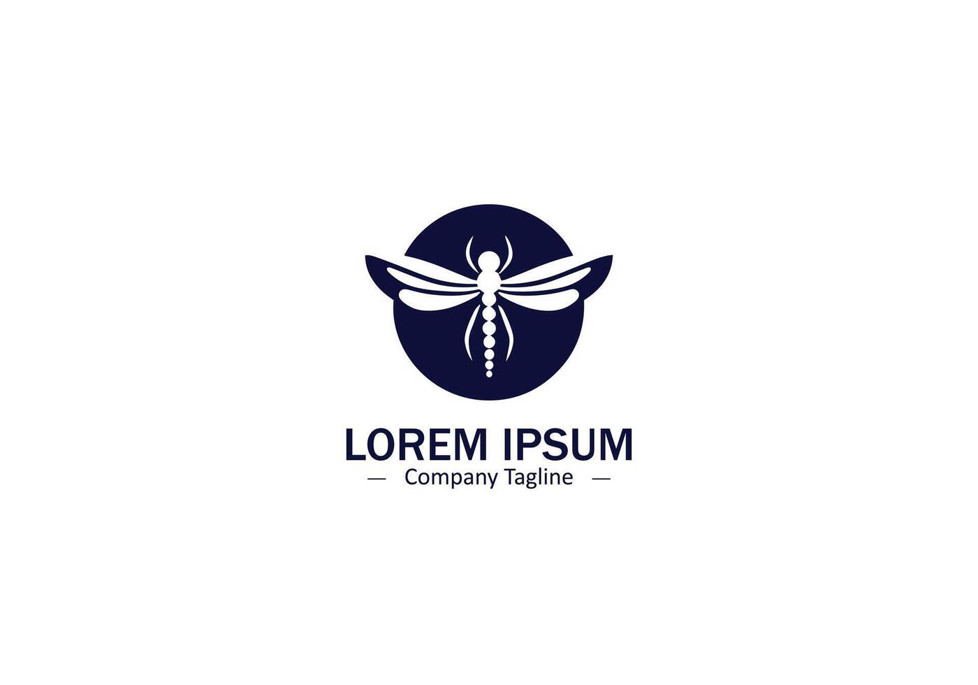 Dragonfly Line Art Logo vector
