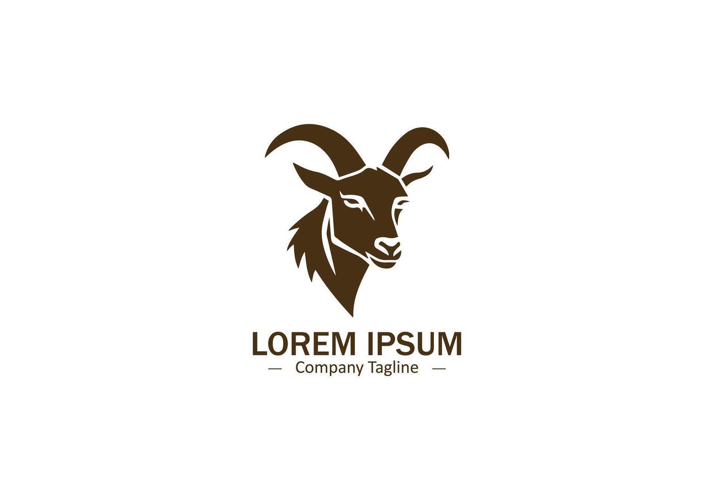 Goat Line Art Logo vector