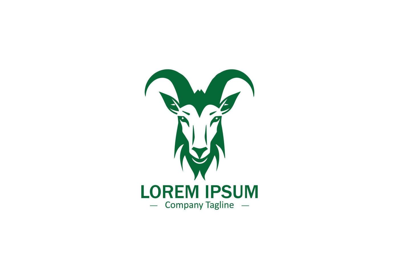 Goat Silhouette Logo vector