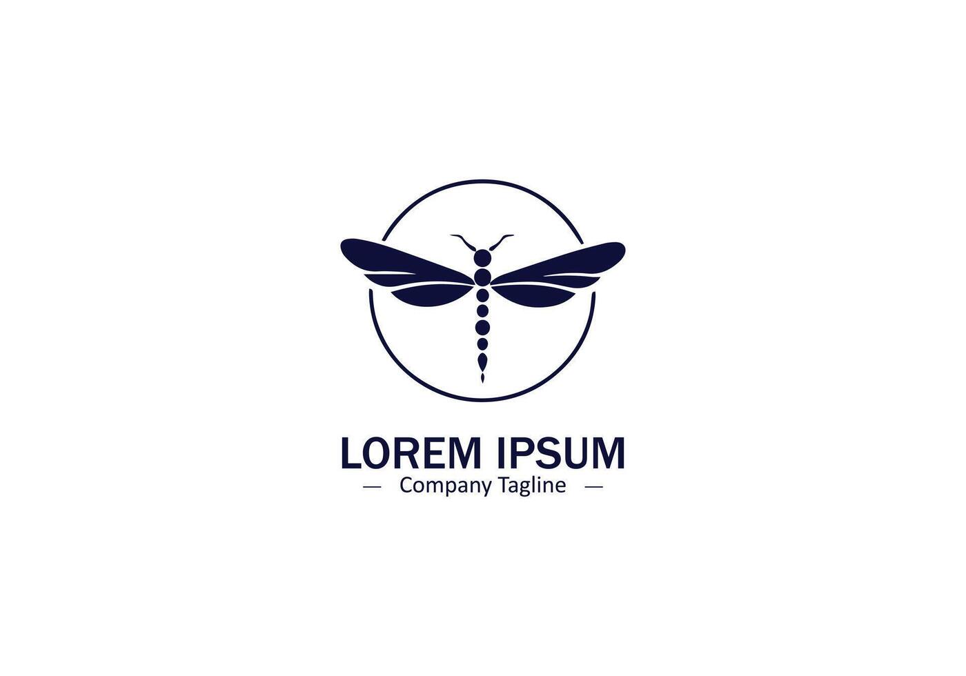 Elegant Dragonfly Logo Design vector