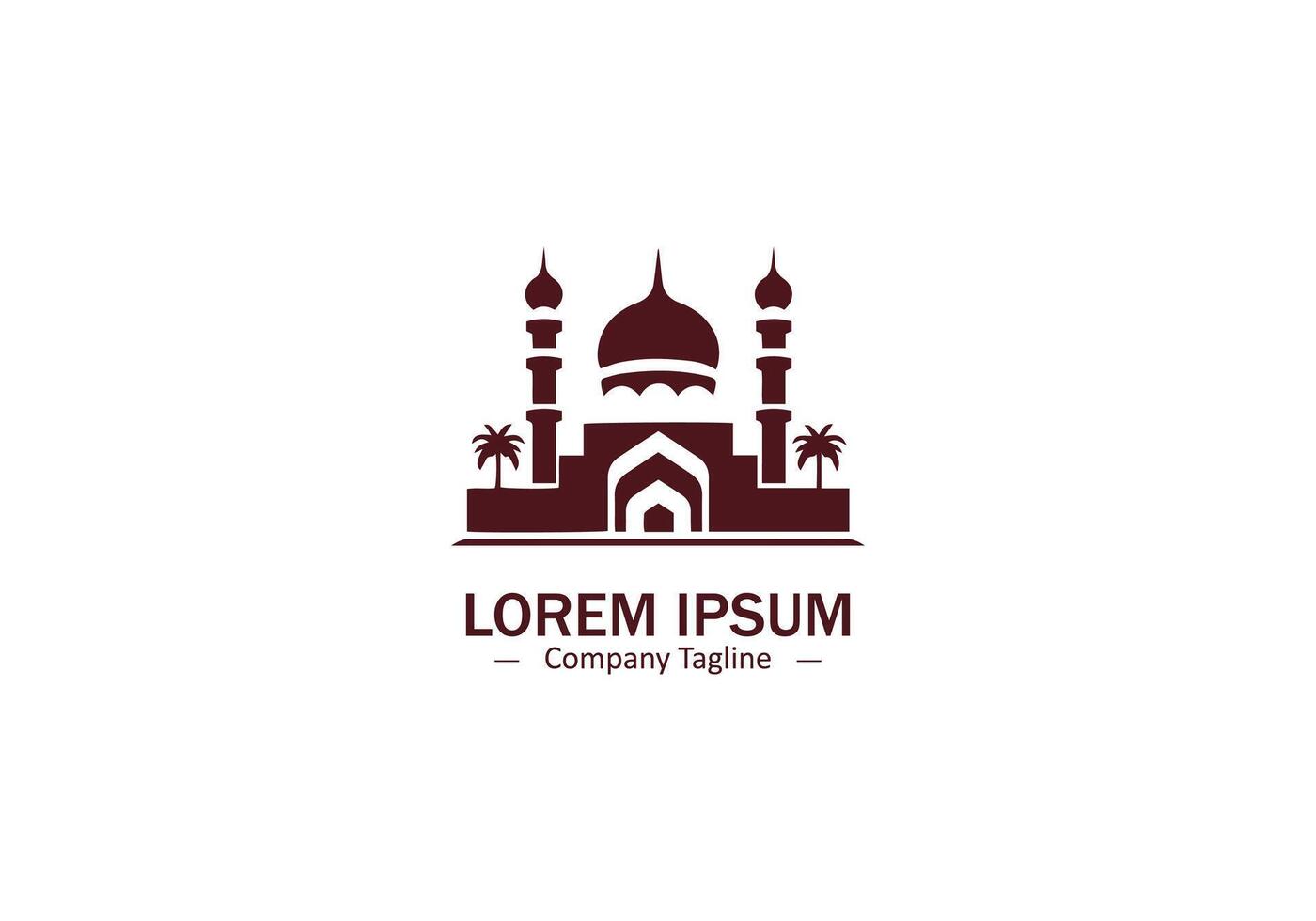 Abstract mosque logo icon design vector