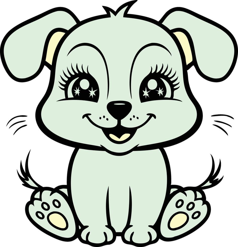 Adorable cartoon dog design vector