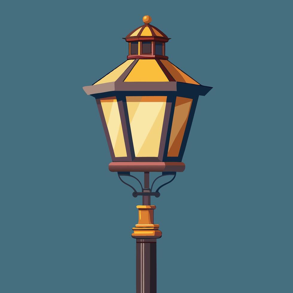 an illustration of a street lamp vector