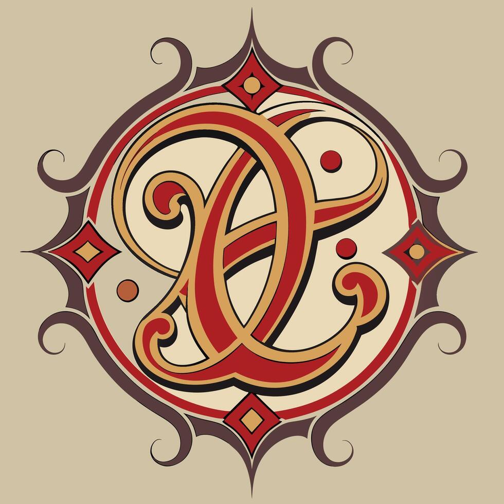 the letter d in a decorative style vector