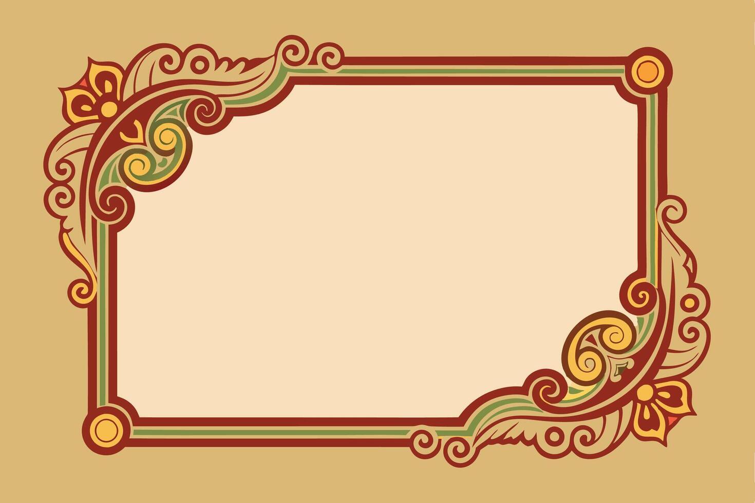an ornate frame with a decorative border vector