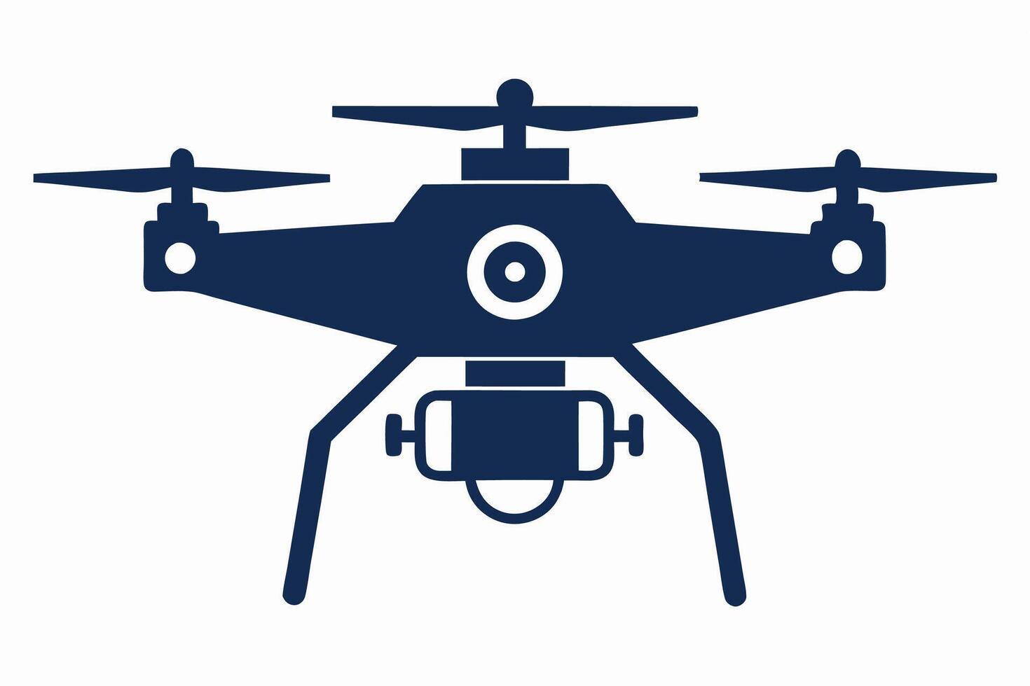 drone silhouette drone camera icon silhouet vector