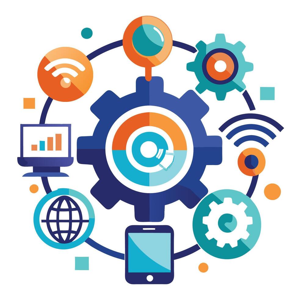 the icon for the internet of things vector