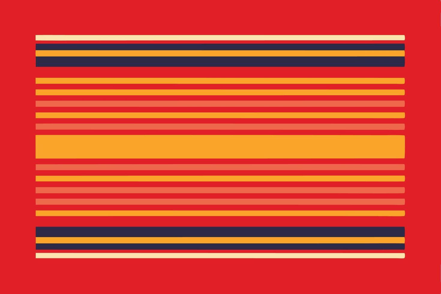 a red and yellow striped pattern on a red background vector