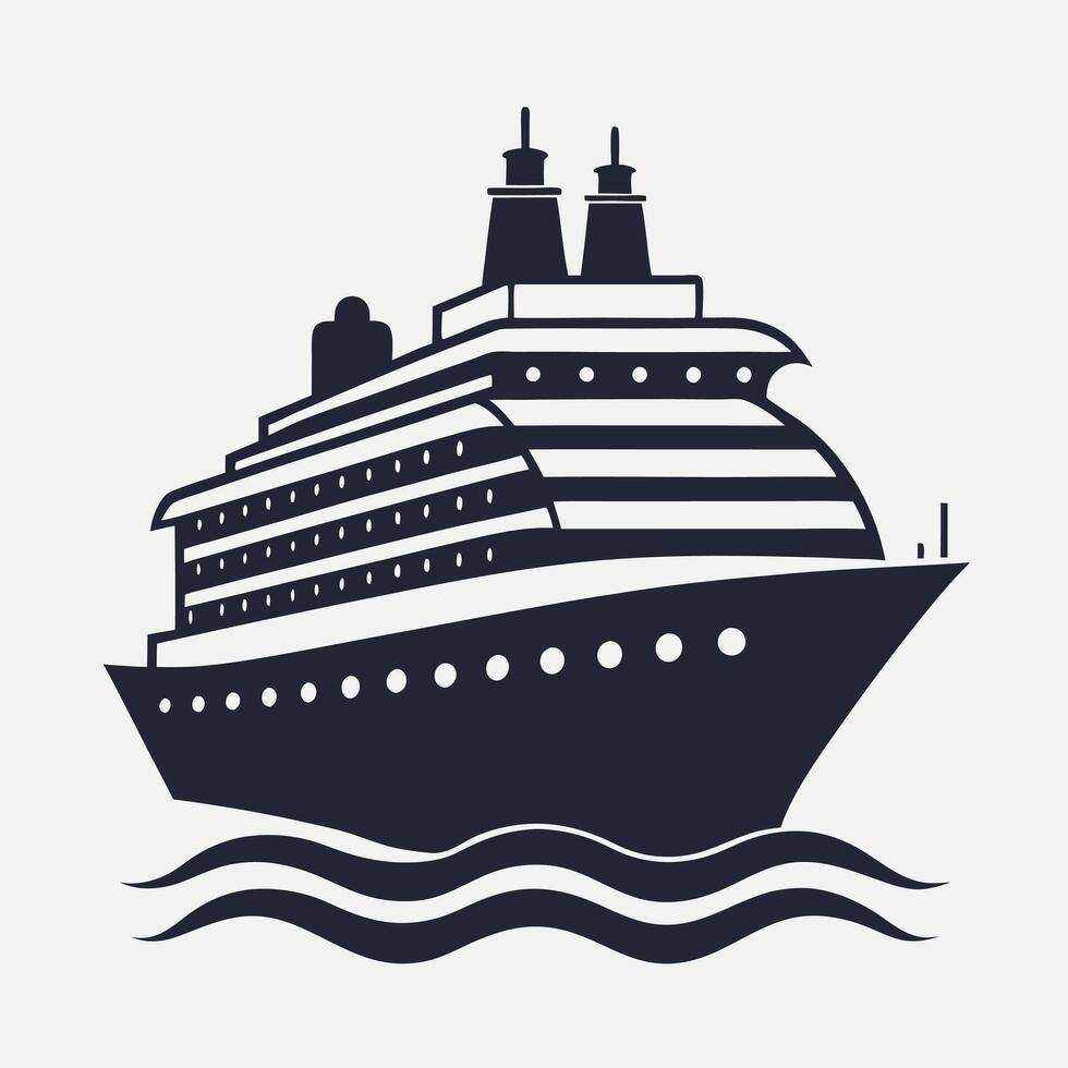 cruise ship icon on white background vector