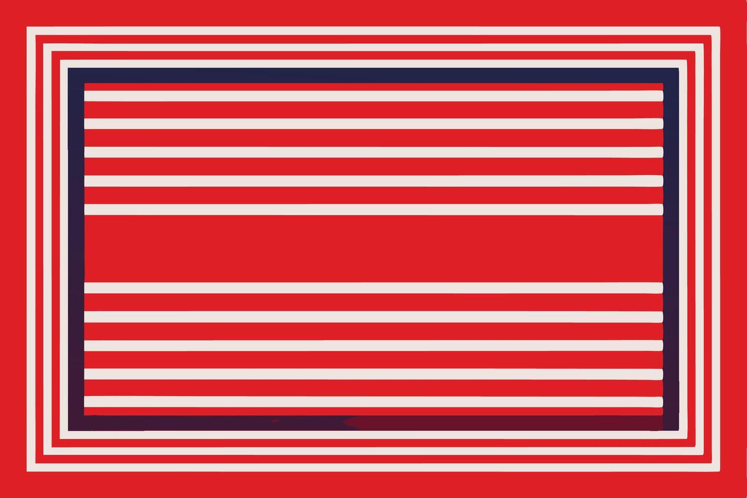 a red and white striped square on a red background vector