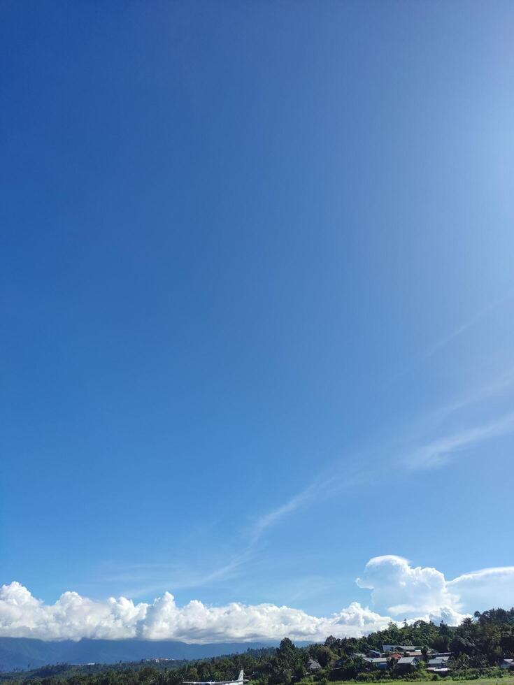 beautiful clouds are in the sky photo
