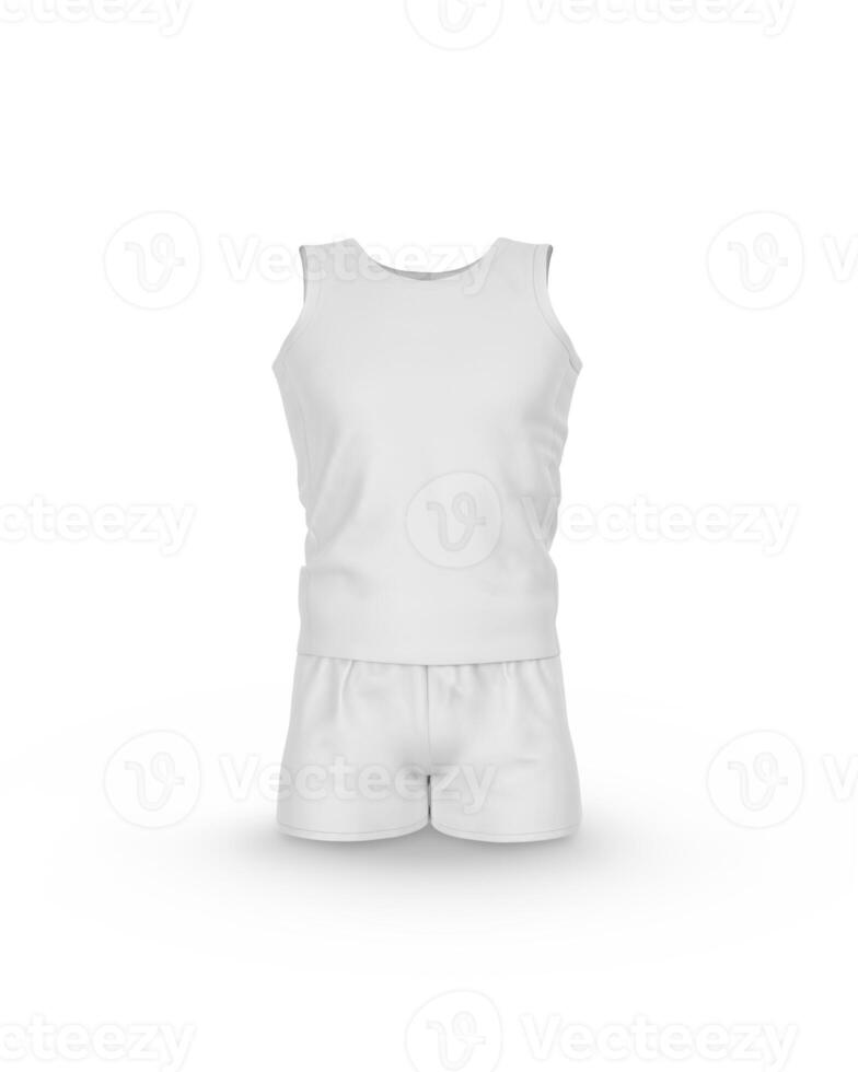 A white sports outfit on a white background photo