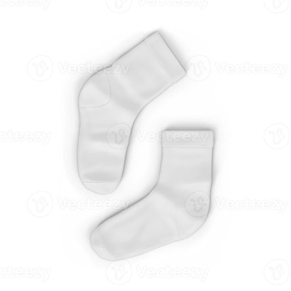 White socks on a white background photo