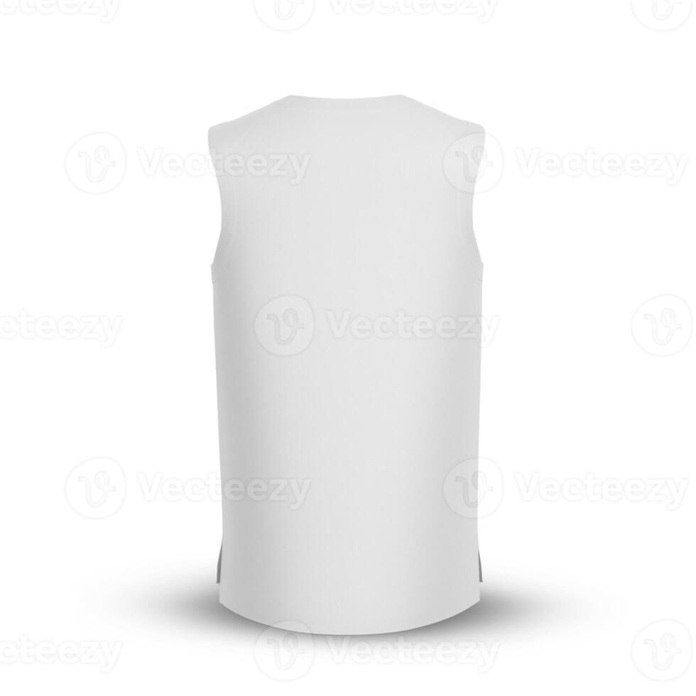 White sleeveless basketball jersey mockup photo