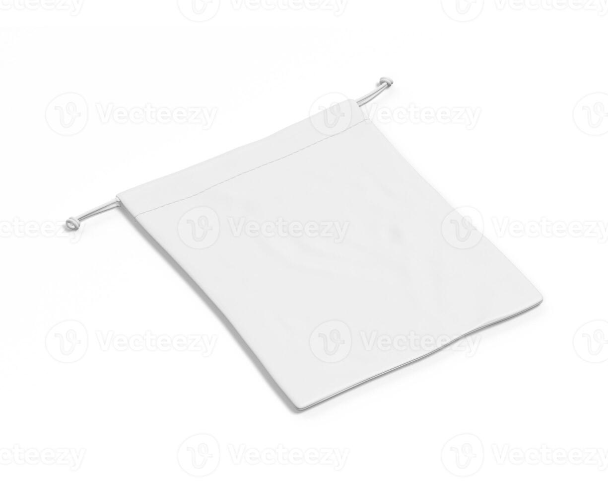 White drawstring pouch for storing small items photo
