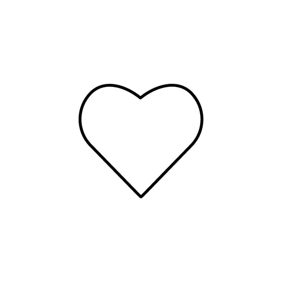 heart icon outline stroke vector