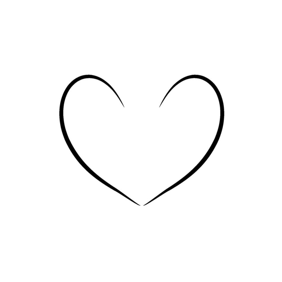 Heart symbol sign isolated on white background vector